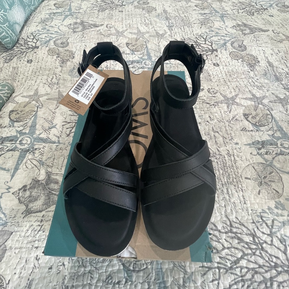 Tom’s Women’s Rory Ankle Strap Flat Tread Sandals